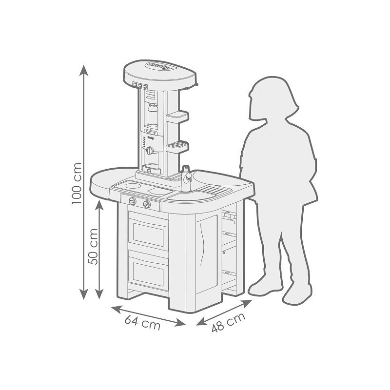 Lasten keittiö tarvikkeineen Smoby Studio hinta ja tiedot | Tyttöjen lelut | hobbyhall.fi