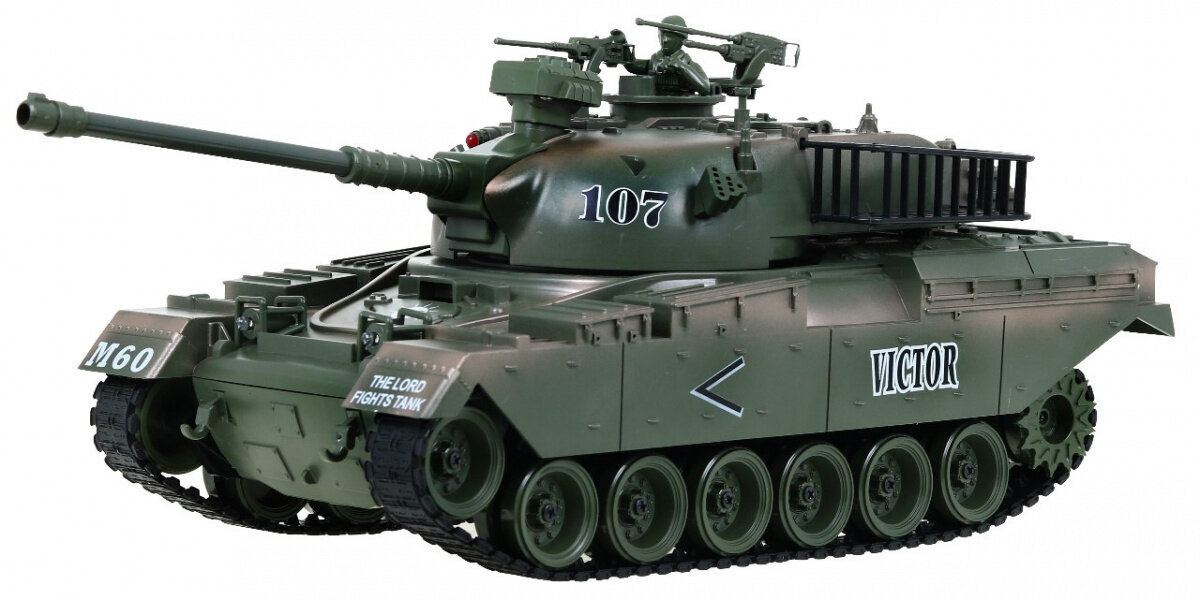 Kauko-ohjattava tankki M-60, vihreä hinta ja tiedot | Poikien lelut | hobbyhall.fi