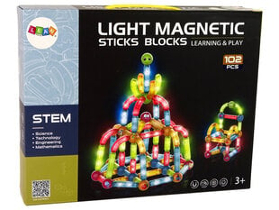 Magneettisten palikoiden sarja, 102 kpl hinta ja tiedot | Magnetic Lapset | hobbyhall.fi