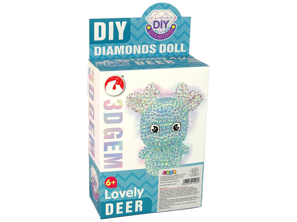 Deer Creative Set - DIY 3D avaimenperä, valkoinen/sininen hinta ja tiedot | Kehittävät lelut | hobbyhall.fi