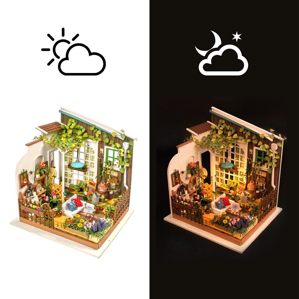 3D tee se itse nukkekoti TM Varvikas - Roombox Miller's flower house RB007e hinta ja tiedot | LEGOT ja rakennuslelut | hobbyhall.fi