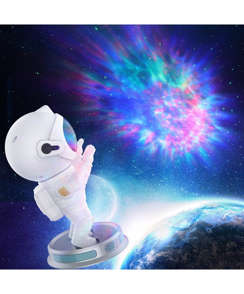 LED-galaksi ja tähtiprojektori Astronaut Spaceman hinta ja tiedot | Juhlakoristeet | hobbyhall.fi