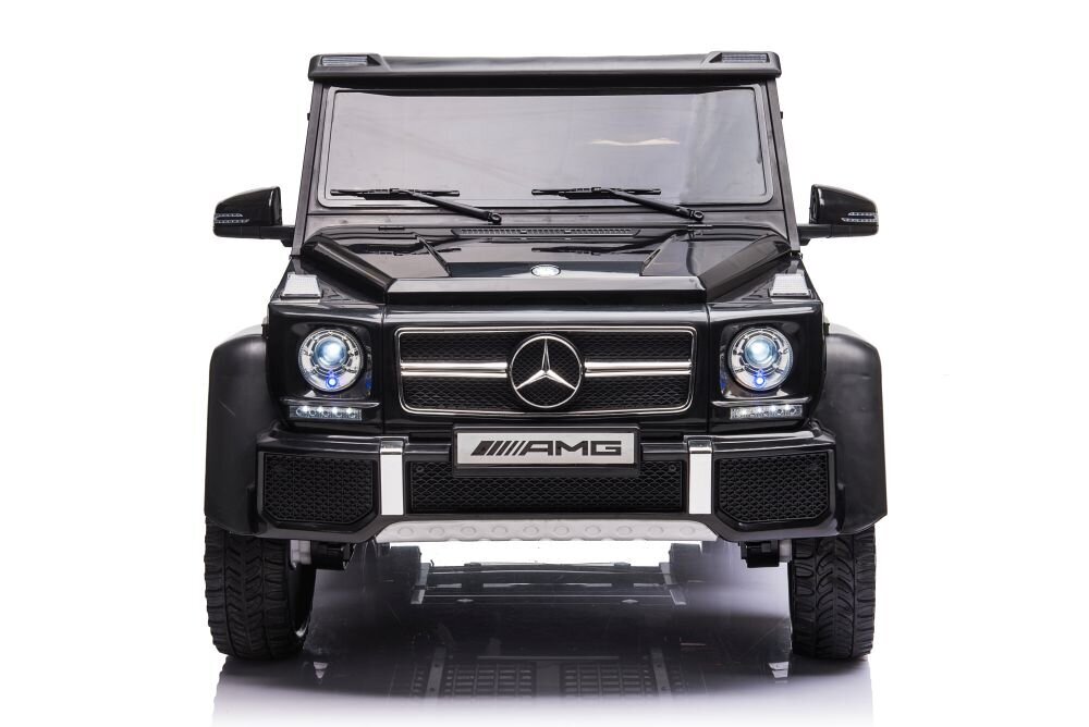 Kaksipaikkainen sähköinen jeeppi lapsille Mercedes G63 6x4 24V, musta hinta ja tiedot | Lasten sähköautot | hobbyhall.fi