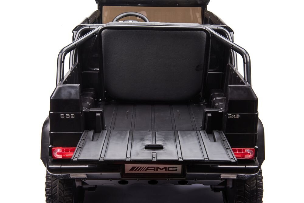 Kaksipaikkainen sähköinen jeeppi lapsille Mercedes G63 6x4 24V, musta hinta ja tiedot | Lasten sähköautot | hobbyhall.fi