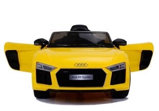 Audi R8 Spyder, yksipaikkainen sähköauto lapsille, keltainen hinta ja tiedot | Lasten sähköautot | hobbyhall.fi