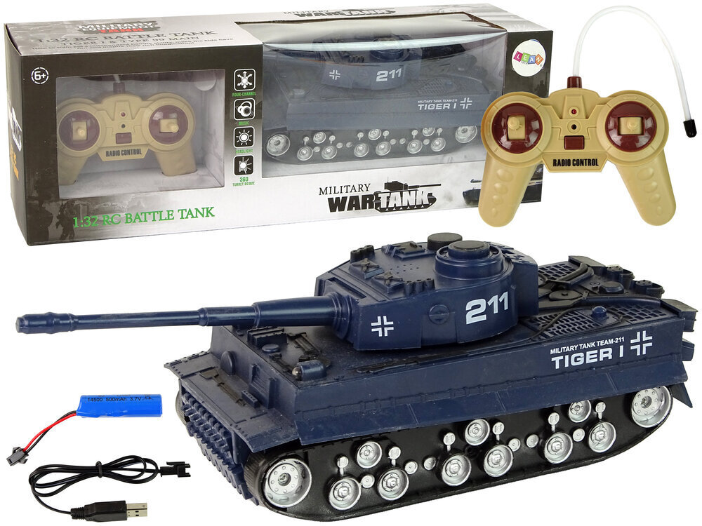 Lean Toys kauko-ohjattava tankki, sininen hinta ja tiedot | Poikien lelut | hobbyhall.fi