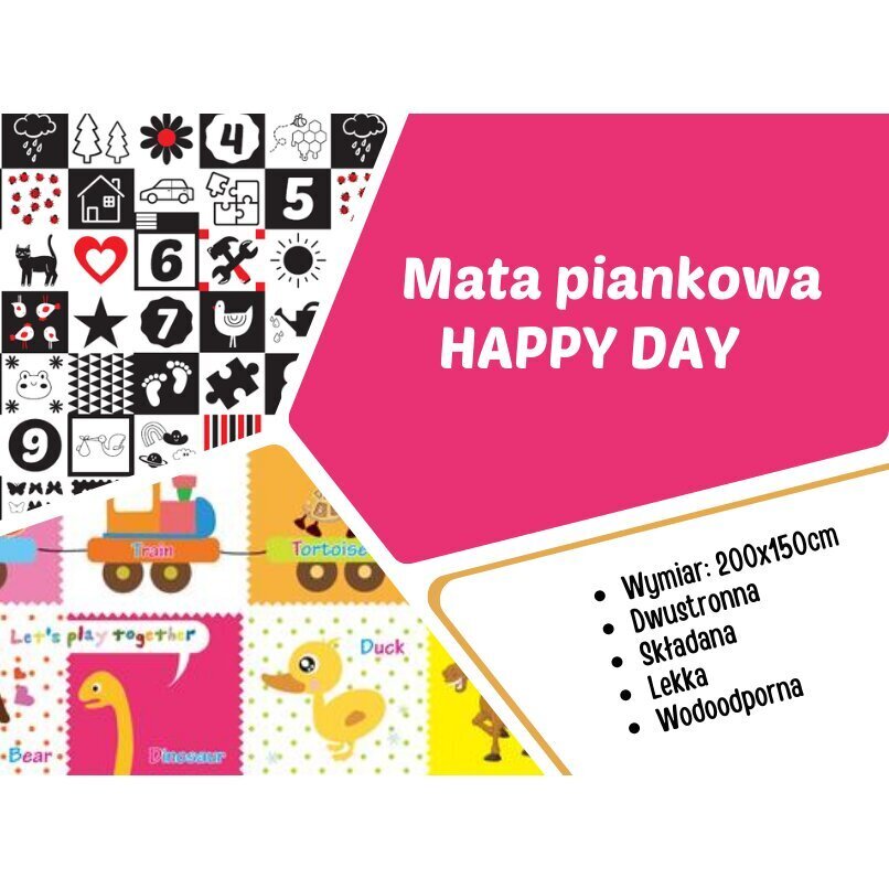 Taitettava leikkimatto Bocioland Happy day BL123, 150x200 cm hinta ja tiedot | Leikkimatot | hobbyhall.fi