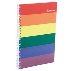 A5-vuorattu muistilehtiö - Somewhere Rainbow hinta ja tiedot | Vihkot, muistikirjat ja paperit | hobbyhall.fi