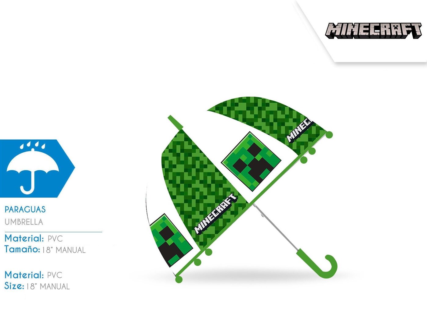 Minecraft sateenvarjo hinta ja tiedot | Lasten asusteet | hobbyhall.fi