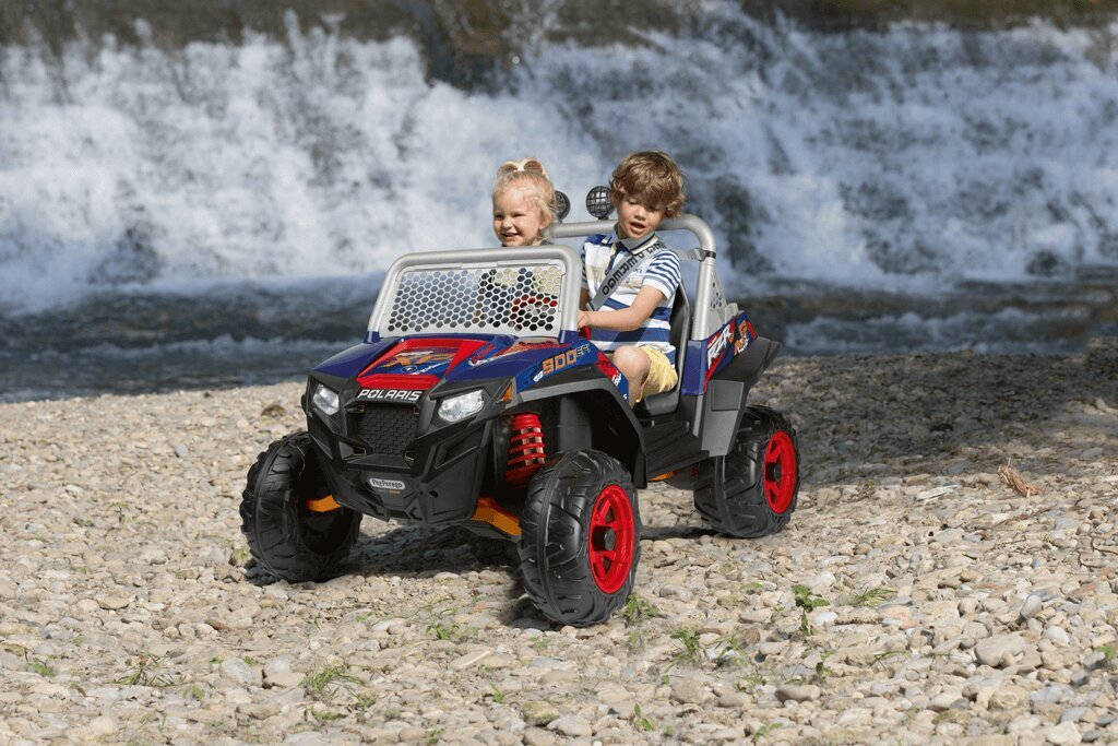 Kaksipaikkainen lasten sähköinen mönkijä, Peg Perego Polaris RZR 900 XP 24V, sininen. hinta ja tiedot | Lasten sähköautot | hobbyhall.fi