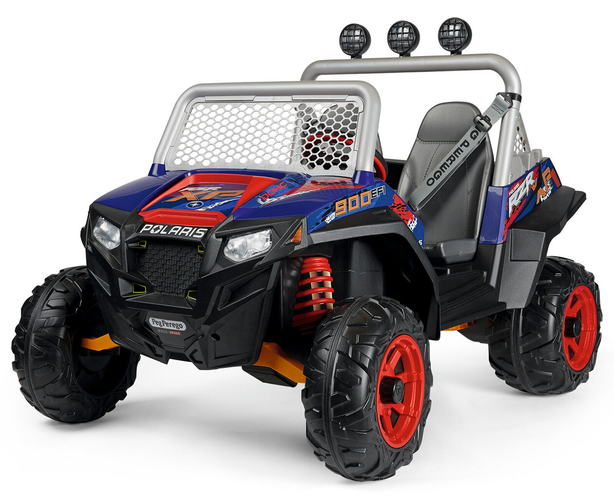 Kaksipaikkainen lasten sähköinen mönkijä, Peg Perego Polaris RZR 900 XP 24V, sininen hinta ja tiedot | Lasten sähköautot | hobbyhall.fi