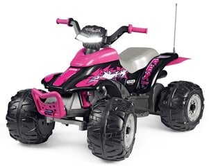 Yhden istuttava lapsille tarkoitettu sähköinen nelipyörä, Peg Perego Corral T-Rex 330W Pink 12V, vaaleanpunainen. hinta ja tiedot | Lasten sähköautot | hobbyhall.fi