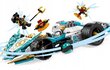 71791 LEGO® NINJAGO® Lohikäärmevoiman Zane – spinjitzu-kilpa-auto + pehmotyynykissa, 50 cm hinta ja tiedot | LEGOT ja rakennuslelut | hobbyhall.fi