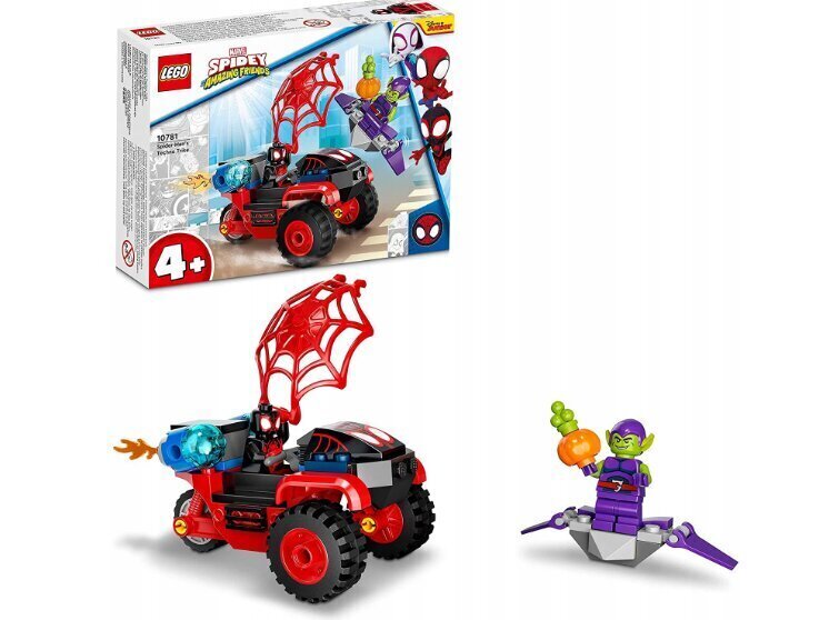 10781 LEGO Super Heroes Tech kolmipyörä Spider-Man ja pehmotyynykissa, 50 cm hinta ja tiedot | LEGOT ja rakennuslelut | hobbyhall.fi