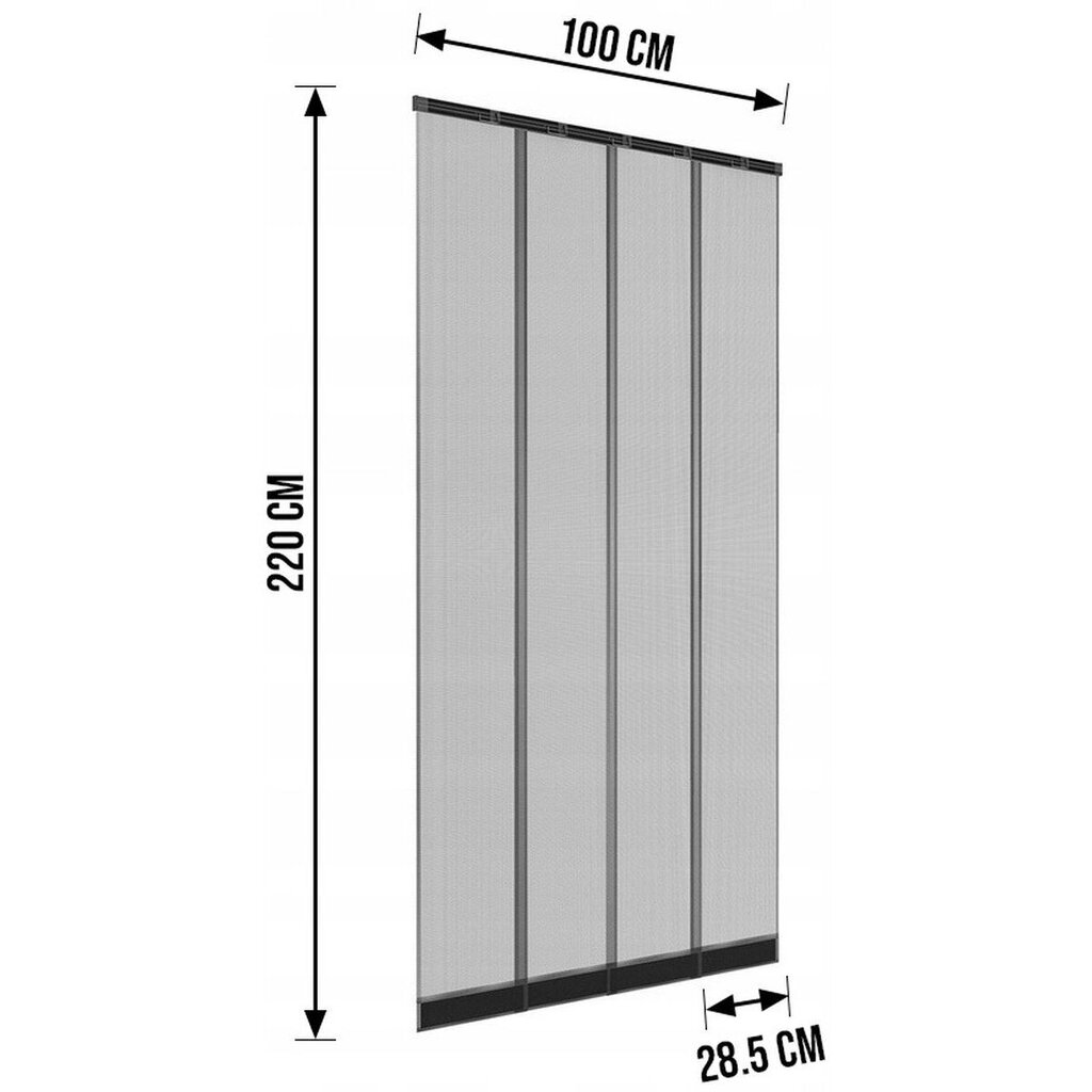 Hyttysverkko oviin 100x220 polyesteri+Velcro nauha hinta ja tiedot | Hyttysverkot | hobbyhall.fi