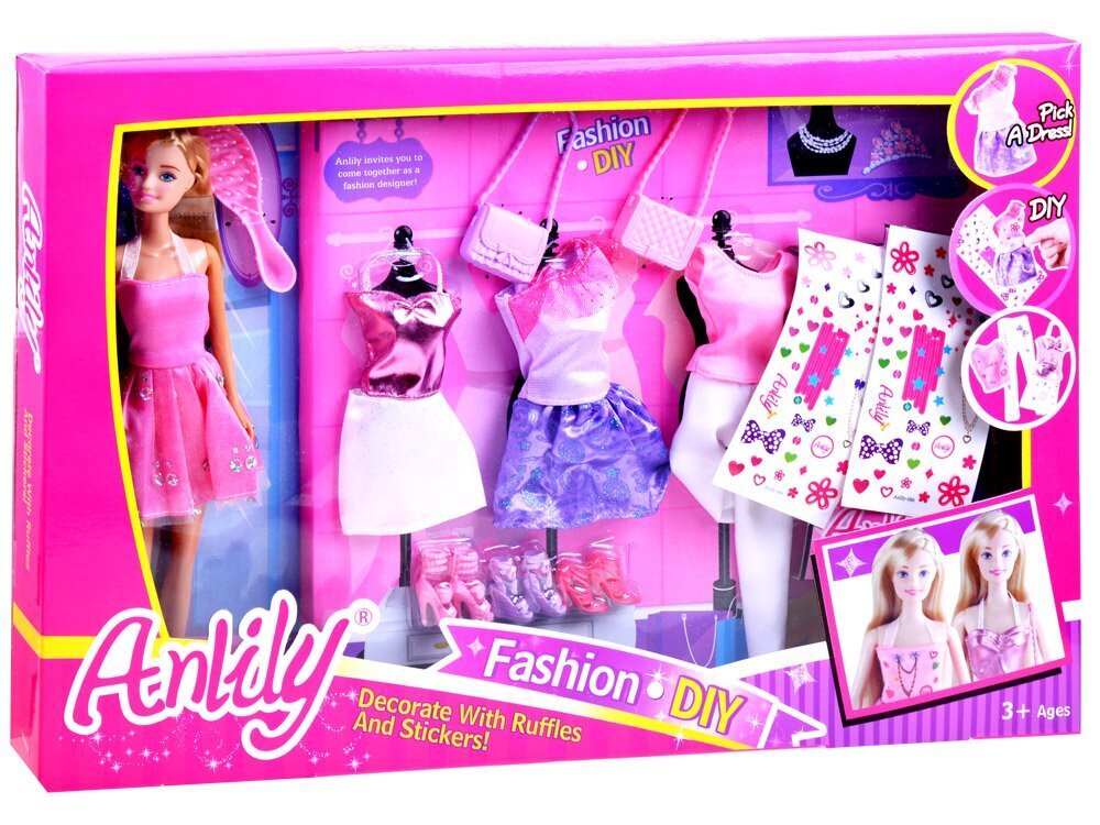 Anlily Fashion DIY -nukke ja tarvikkeet hinta ja tiedot | Tyttöjen lelut | hobbyhall.fi
