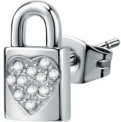 La Petite Story Yksittäiset teräskorvakorut Padlock Love LPS02ASD01 hinta ja tiedot | Korvakorut | hobbyhall.fi