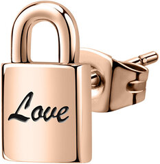 La Petite Story Yksi pronssinen korvakoru Padlock Love LPS02ASD04 hinta ja tiedot | Korvakorut | hobbyhall.fi