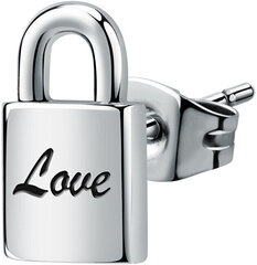 La Petite Story Yksittäiset teräskorvakorut Padlock Love LPS02ASD02 hinta ja tiedot | Korvakorut | hobbyhall.fi