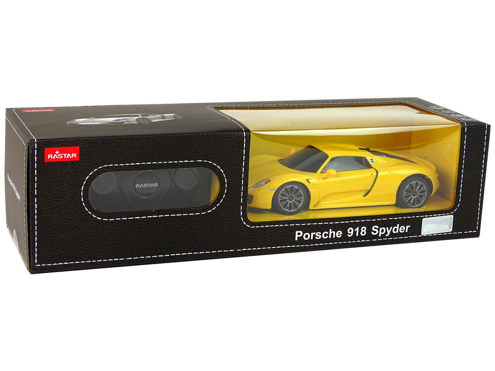 Porsche 918 kauko-ohjattava auto, 1:24, keltainen hinta ja tiedot | Poikien lelut | hobbyhall.fi