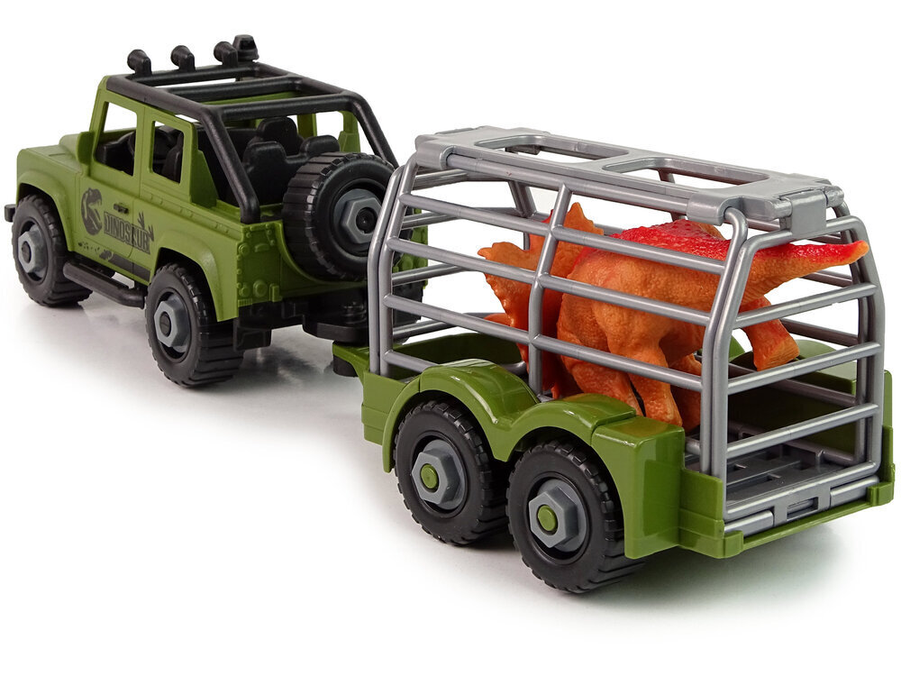 Dinosaurus kuljetusauto, jossa on dinosaurus ja ruuvimeisseli hinta ja tiedot | Poikien lelut | hobbyhall.fi