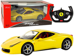 Ferrari Italia kauko-ohjattava auto, 1:14, keltainen hinta ja tiedot | Poikien lelut | hobbyhall.fi