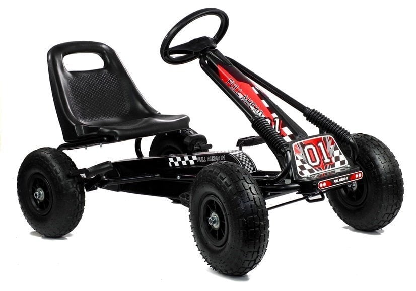 Poljettava karting-auto Gokart A-15, musta hinta ja tiedot | Poikien lelut | hobbyhall.fi