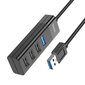 USB-keskitin Hoco HB25 Easy mix 4-in-1, USB-A - 1xUSB3.0+3xUSB2.0 hinta ja tiedot | Adapterit | hobbyhall.fi