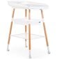 Hoitopöytä 431128 CHILDHOME Changing Table "Evolux" White Natural hinta ja tiedot | Vauvan hoitoalustat ja tekstiilit | hobbyhall.fi