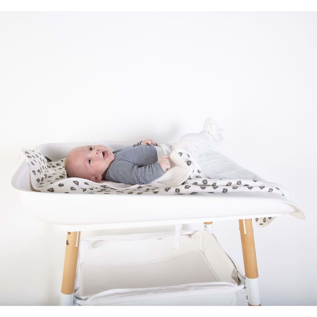 Hoitopöytä 431128 CHILDHOME Changing Table "Evolux" White Natural hinta ja tiedot | Vauvan hoitoalustat ja tekstiilit | hobbyhall.fi