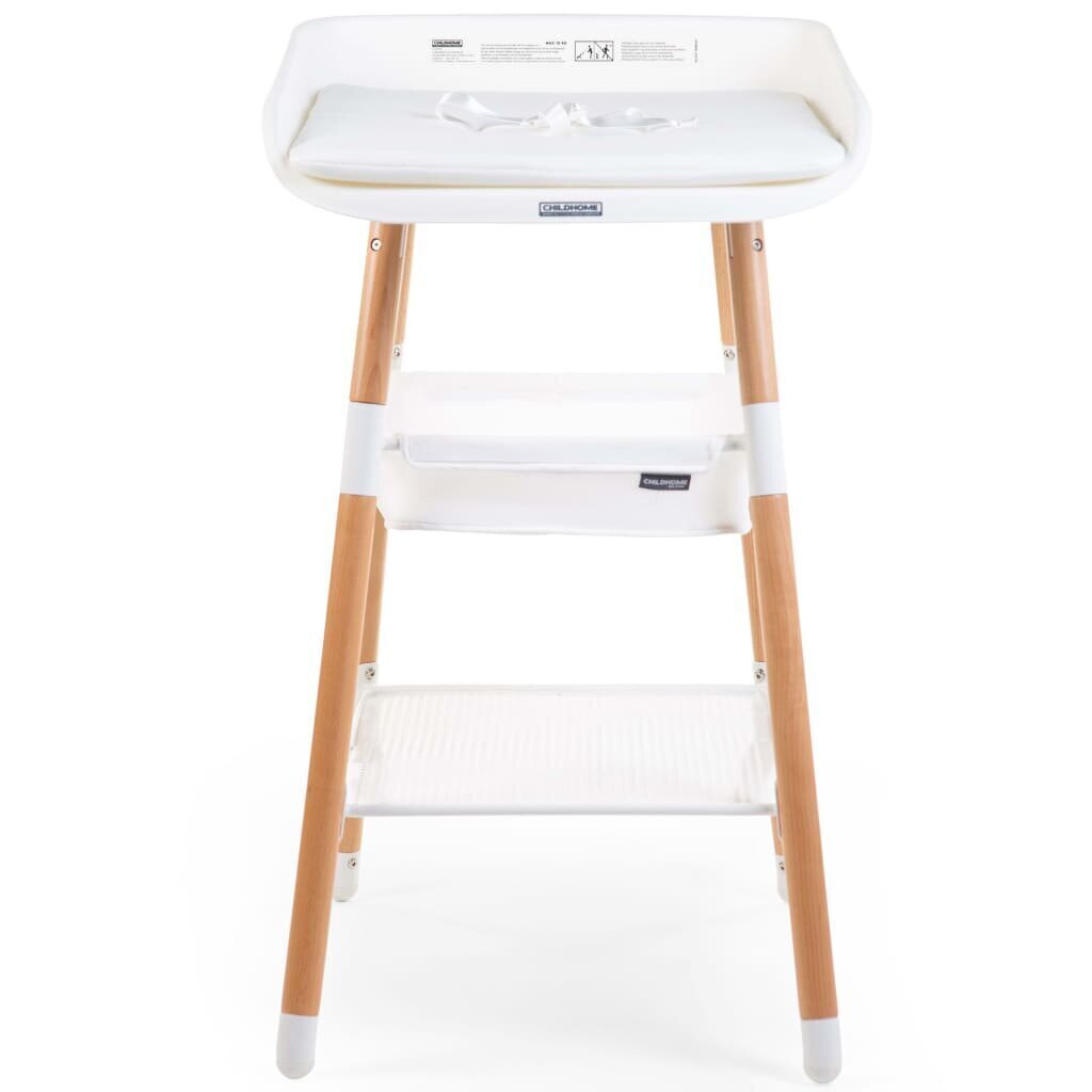 Hoitopöytä 431128 CHILDHOME Changing Table "Evolux" White Natural hinta ja tiedot | Vauvan hoitoalustat ja tekstiilit | hobbyhall.fi