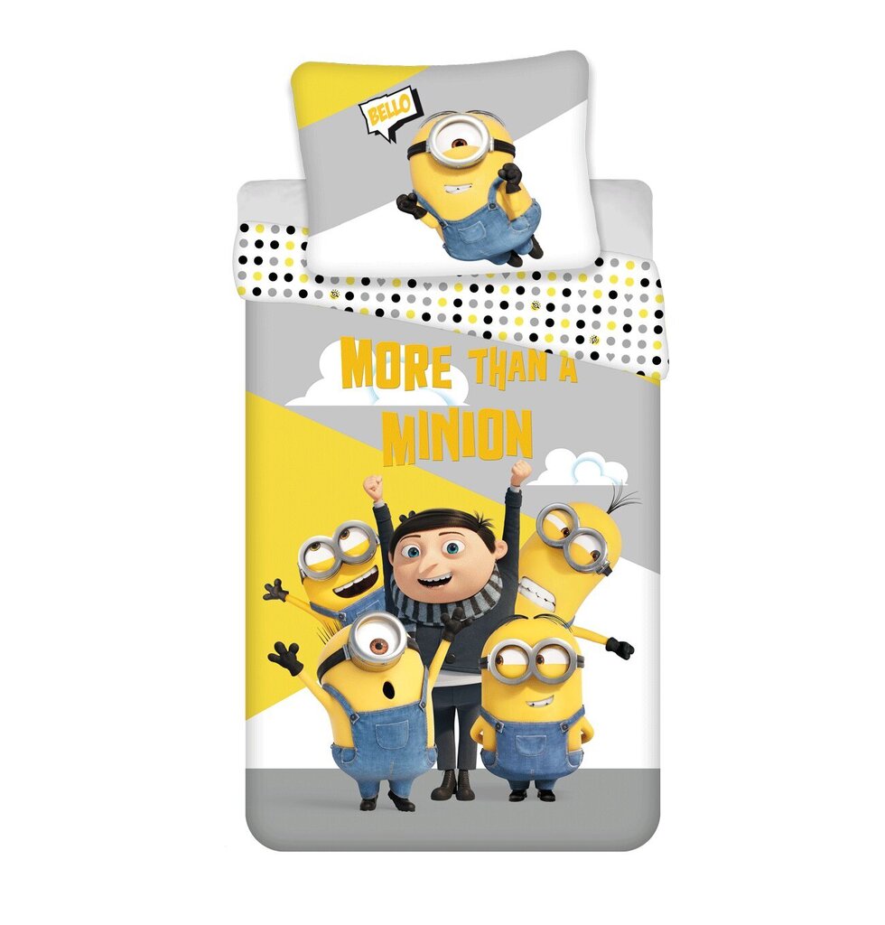 Lasten pussilakanasetti Minions 140 x 200 cm, 2-osainen hinta ja tiedot | Vuodevaatteet lapsille | hobbyhall.fi