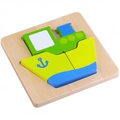 Tooky Toy Mini puinen palapeli, laiva hinta ja tiedot | Vauvan lelut | hobbyhall.fi
