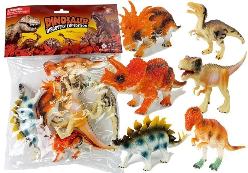 Dinosaurus hahmot setti 6 kpl. hinta ja tiedot | Poikien lelut | hobbyhall.fi