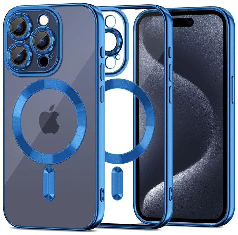 Tech-Protect kotelo MagShine MagSafe Apple iPhone 15 Pro Max, laivastonsininen hinta ja tiedot | Puhelimen kuoret ja kotelot | hobbyhall.fi