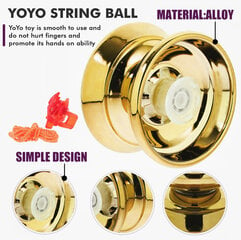 Metallinen ammattilaistason Yo-yo jo-jo, keltainen, yoyo jojo hinta ja tiedot | FantasyHome Lapset | hobbyhall.fi