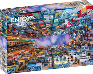 Palapeli Värikäs kerrostalo, Hongkong, 1000 kpl. hinta ja tiedot | ENJOY PUZZLE Lapset | hobbyhall.fi