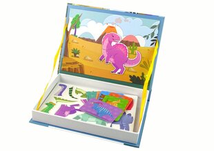 Magneettikirja 36 kpl, dinosaurukset hinta ja tiedot | Kehittävät lelut | hobbyhall.fi