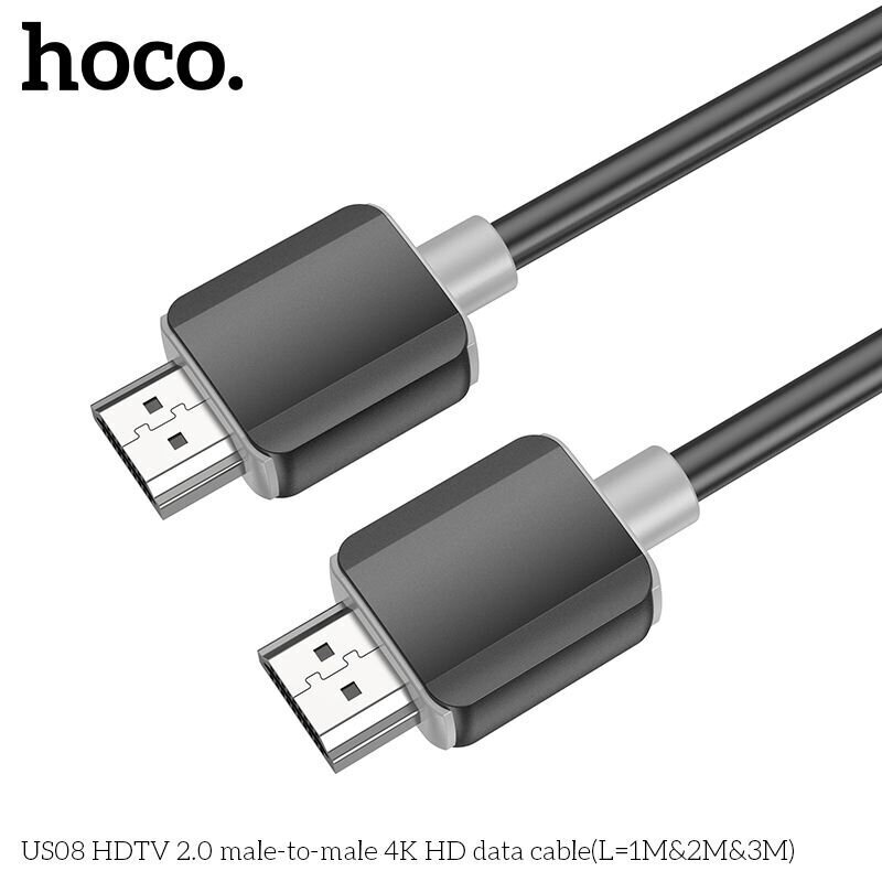 HOCO US08 HDMI2.0 4K HD 2M hinta ja tiedot | Kaapelit ja adapterit | hobbyhall.fi