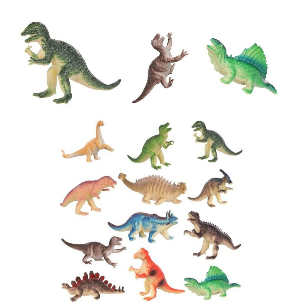 Dinosaurussetti, 12 osaa hinta ja tiedot | Poikien lelut | hobbyhall.fi