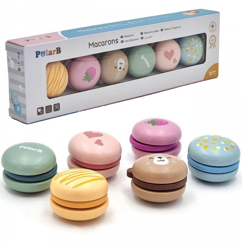 Puiset macaronsit, 6 kpl hinta ja tiedot | Tyttöjen lelut | hobbyhall.fi