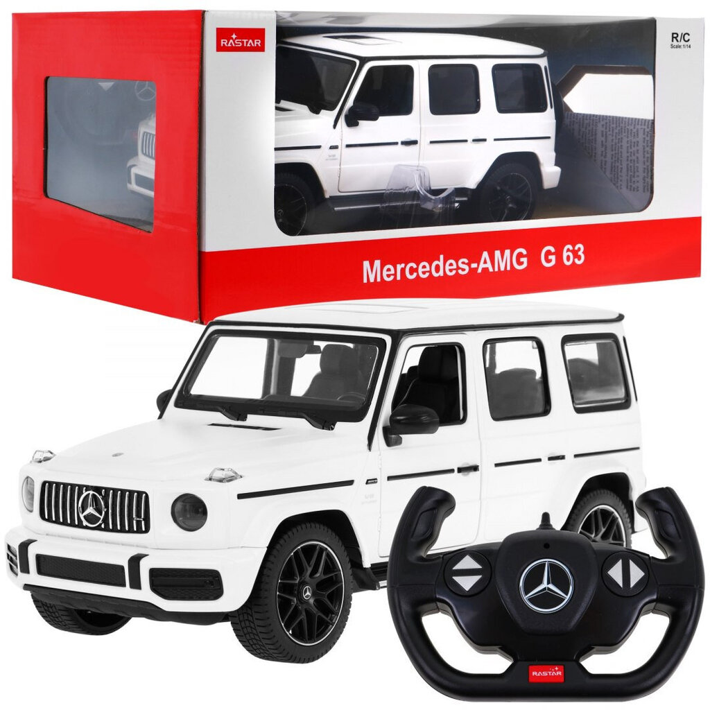 Mercedes Benz G63 kauko-ohjattava auto, 1:14, valkoinen hinta ja tiedot | Poikien lelut | hobbyhall.fi