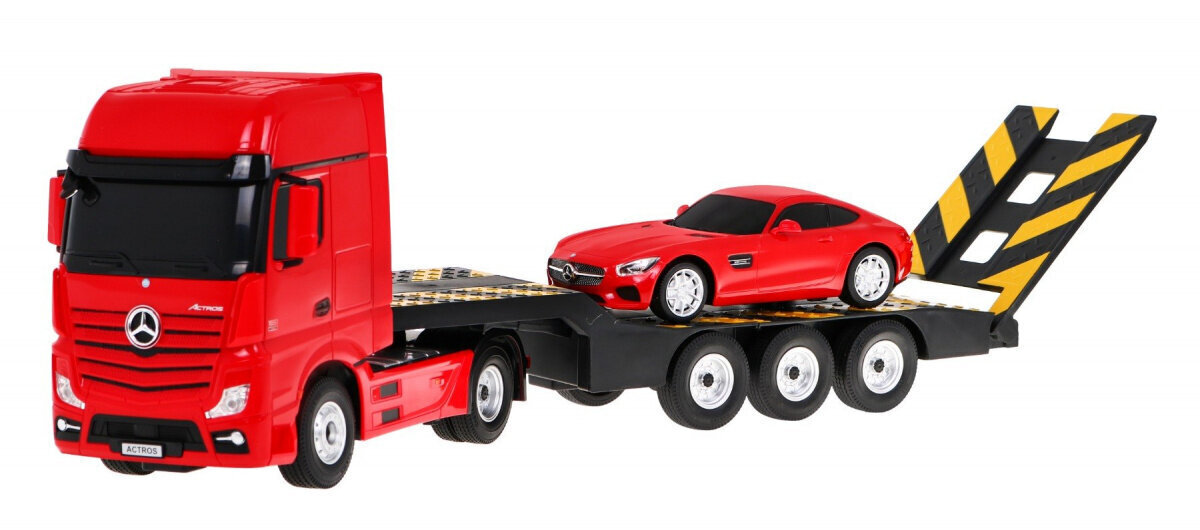 Kauko-ohjattava Mercedes Benz Actros puoliperävaunulla, 1:26, Mercedes Benz AMG GT, 1:24. hinta ja tiedot | Poikien lelut | hobbyhall.fi