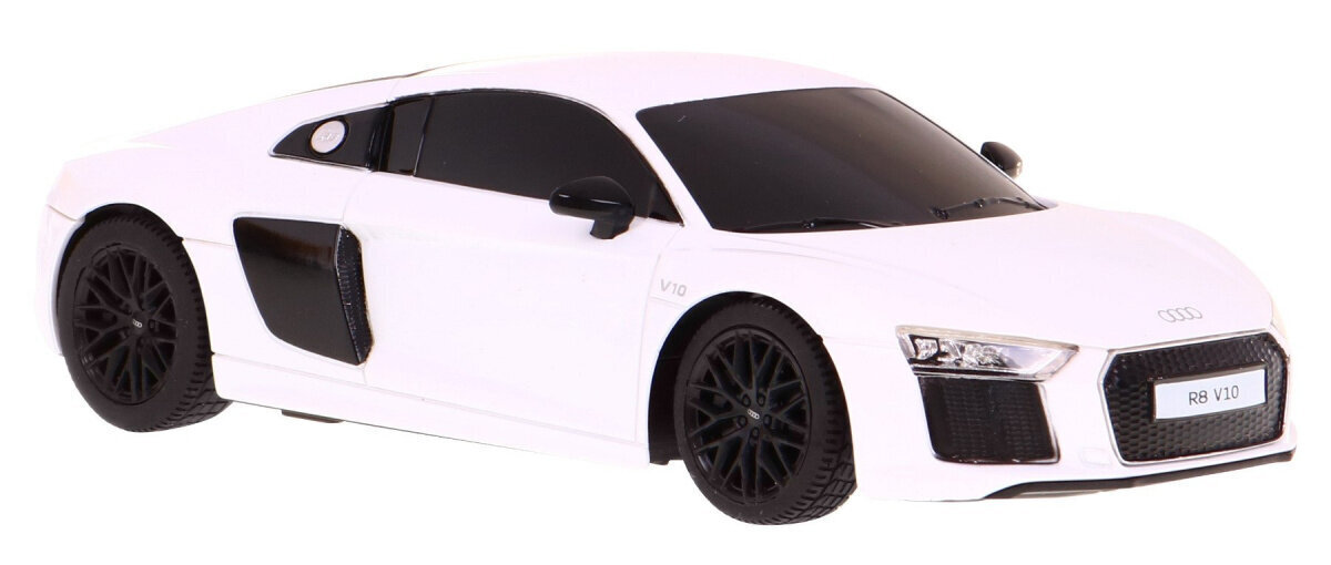 Audi R8 kauko-ohjattava auto, 1:24, valkoinen hinta ja tiedot | Poikien lelut | hobbyhall.fi