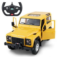 Land Rover Defender kauko-ohjattava auto, 1:14, keltainen hinta ja tiedot | Poikien lelut | hobbyhall.fi