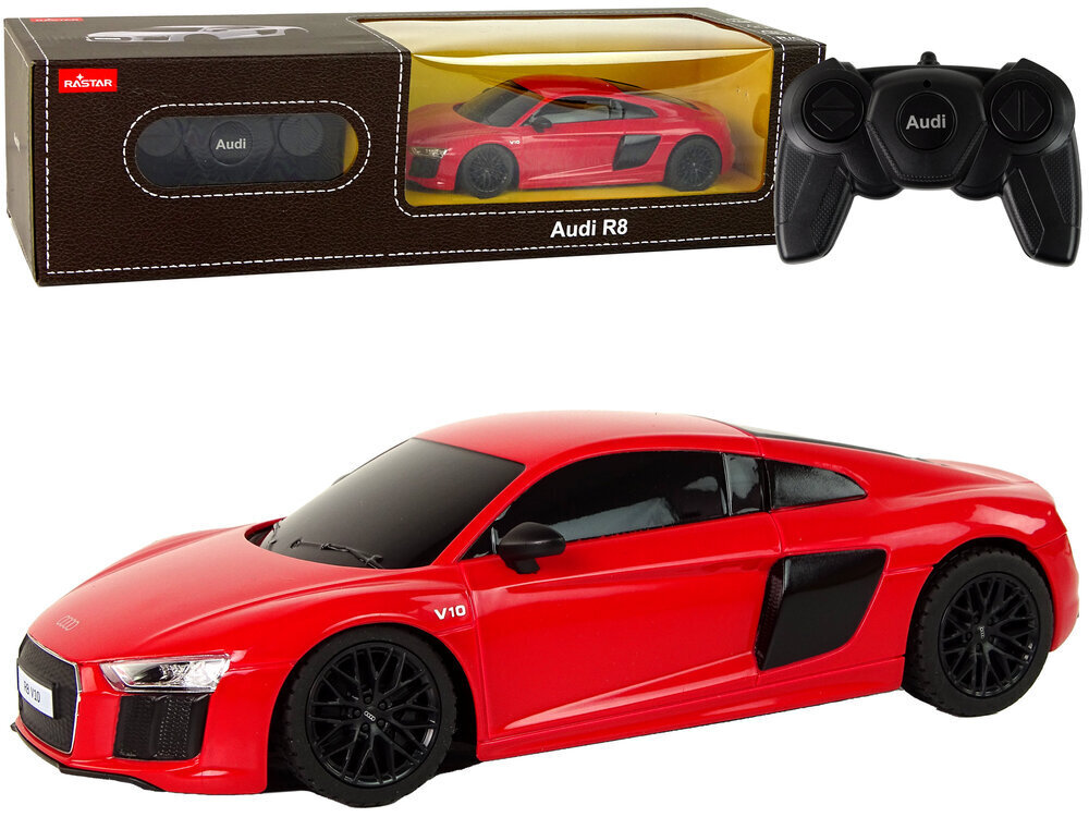 Audi R8 kauko-ohjattava auto, 1:24, punainen hinta ja tiedot | Poikien lelut | hobbyhall.fi