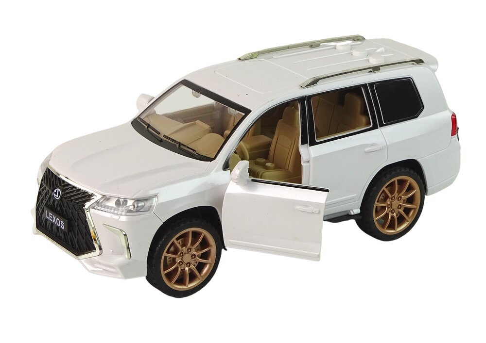 Leluauto LeanToys, valkoinen hinta ja tiedot | Poikien lelut | hobbyhall.fi