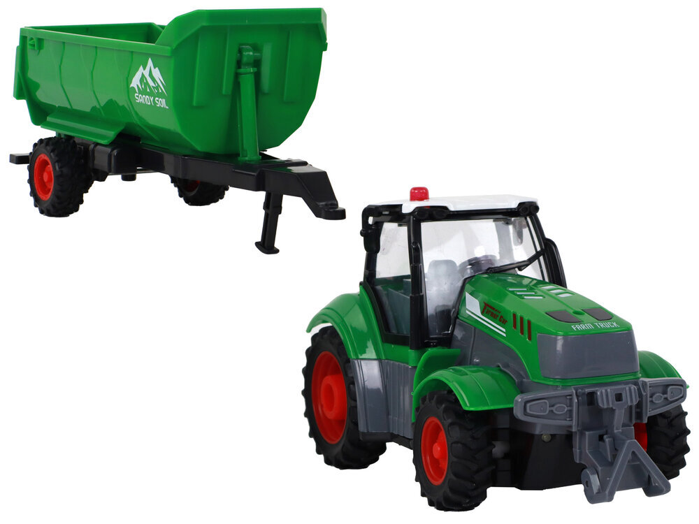 Kauko-ohjattava traktori perävaunulla, 1:24 hinta ja tiedot | Poikien lelut | hobbyhall.fi