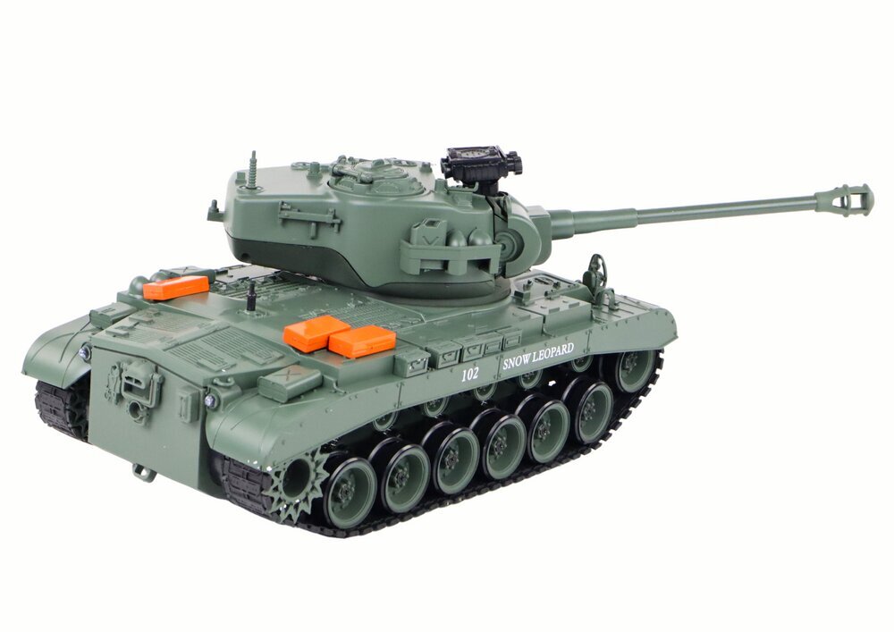 Leopard kauko-ohjattava panssarivaunu, 1:18, harmaa hinta ja tiedot | Poikien lelut | hobbyhall.fi
