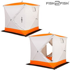 Kalastusteltta F2F Cube, 220x235 cm, valkoinen hinta ja tiedot | Fish2fish Urheilu ja vapaa-aika | hobbyhall.fi